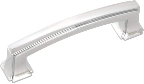 Bridges 3-in , 76mm Center to Center Satin Nickel Rectangular Handle Drawer Pull