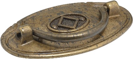 2-1/2-in , 64mm Center to Center Spotted Bronze Oval Bail/Drop Drawer Pull