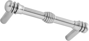 Charlotte 3-1/4-in , 96mm Center to Center Satin Nickel Cylindrical Bar Drawer Pulls