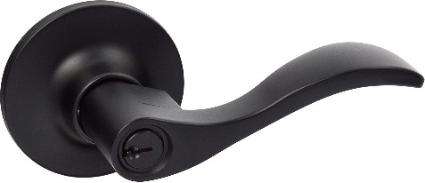 Sure-Loc Door Hardware Snowbird Flat Black Interior or Keyed Entry Door Handle