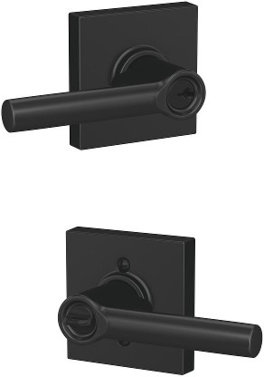 Broadway - Collins Matte Black Exterior Keyed Entry Door Handle