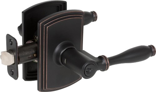 Florini Italian Edged Bronze Interior or Exterior Keyed Entry Door Handle