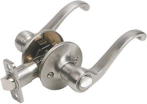 Scroll Satin Nickel Interior or Bed/Bath Privacy Door Handle