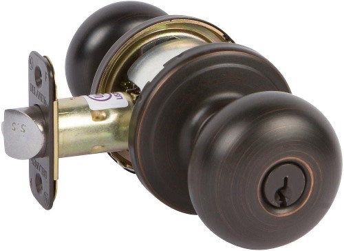 Tuscany Bronze Interior/Exterior Keyed Entry Door Knob