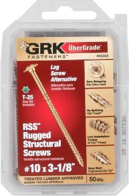 RSS #10 x 3-1/8-in Polymer Exterior Wood screws ( 50 -Per Box )