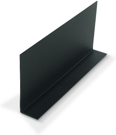 Black 1-in X 3-in X 1/16-in Thick Styrene Angle Plastic Angle Moulding 46-in Lengths (Pack of 3)