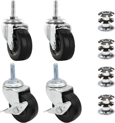 2-in Rubber Swivel Caster