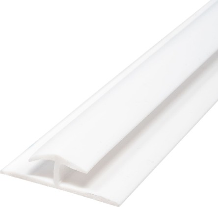 H Channel Fits Material 3/16-in Thick White Styrene Divider Moulding 8-ft Length Pro Pack (Pack of 5, 40-ft Total)