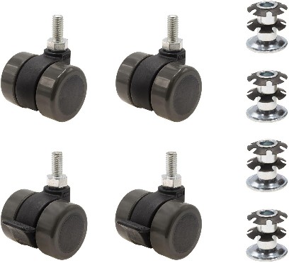 1-1/2-in Rubber Swivel Caster