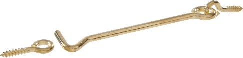 1-in Brass Steel Gate hook and eye