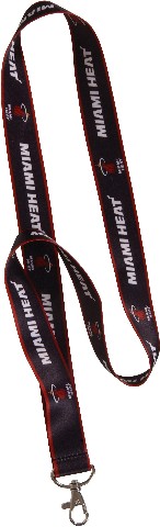 Miami Heat Black, white and red Lanyard