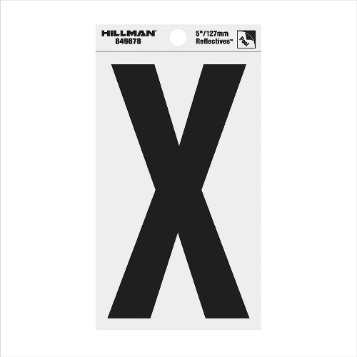 5-in Reflective Black X