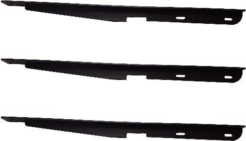 IslandBar 24-in x 1.5-in x 1.75-in Black Steel Countertop support bracket 3 -Pack