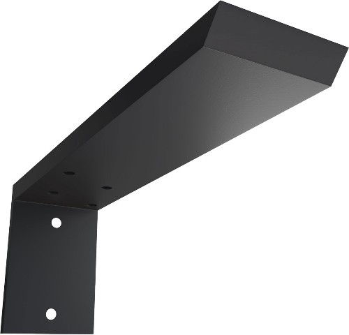 Hidden Support Steel Heavy Duty Bracket w/Back Plate 10-in x 2.5-in x 4-in Powder-coated Steel Countertop support bracket