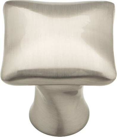 Twisted 1-4/5-in Satin Nickel Square Transitional Cabinet Knob
