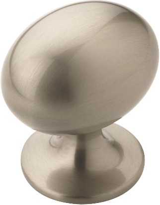 Everyday Heritage 1-3/8-in Satin Nickel Oval Traditional Cabinet Knob 10 -Pack