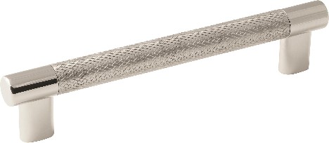 Esquire 6-5/16-in , 160mm Center to Center Polished Nickel/Stainless Steel Cylindrical Bar Drawer Pull