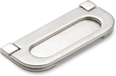 2-3/8-in , 70mm Center to Center Brushed Nickel Novelty Recessed Drawer Pull