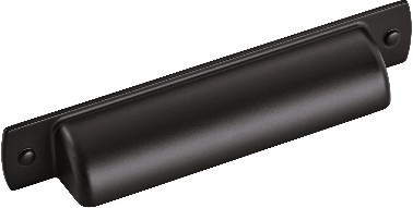 Rochdale 3-3/4-in , 96mm Center to Center Matte Black Rectangular Cup Drawer Pull 10 -Pack