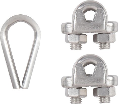 1/4-in Stainless Steel Cable Clamp Kit
