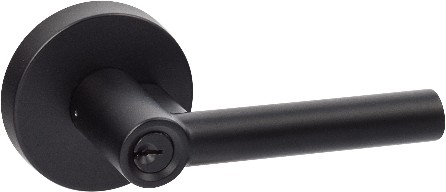 Ridgecrest Modern Marin Flat Black Interior or Exterior Keyed Entry Door Handle