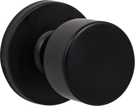 Ridgecrest Modern Bergen-Round Flat Black Interior Bed/Bath Hall/Closet Passage Door Knob