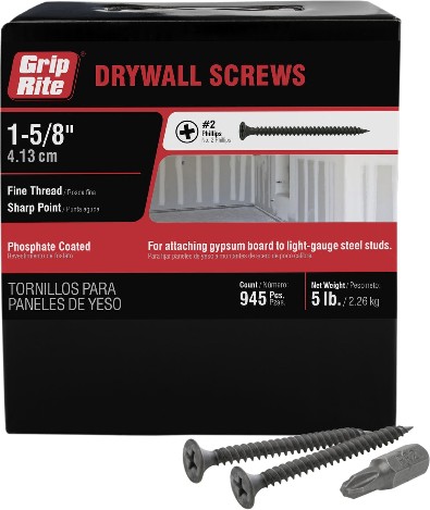 #6 x 1-5/8-in Bugle Fine Thread Drywall Screws 5-lb ( 945 -Pack )