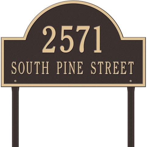 14-in H x 23-1/4-in W Bronze/gold Aluminum Address plaque