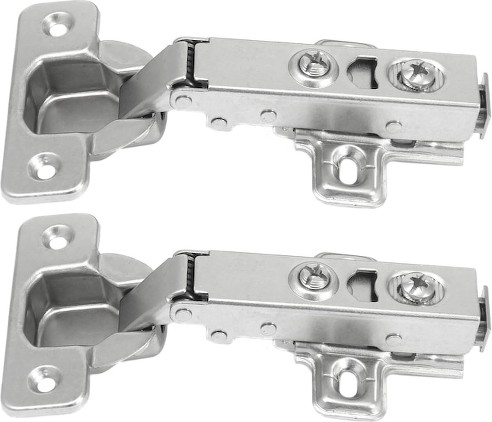 110-Degree Full Overlay Concealed Soft-Close Chrome Cabinet Hinge, 10 -Pieces