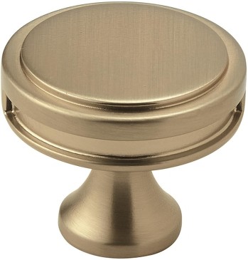 Oberon 1-3/8-in Golden Champagne Round Contemporary Cabinet Knob