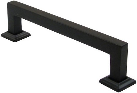 Modern 5-in , 128mm Center to Center Oil-rubbed bronze Dual Mount Rectangular Handle Drawer Pulls