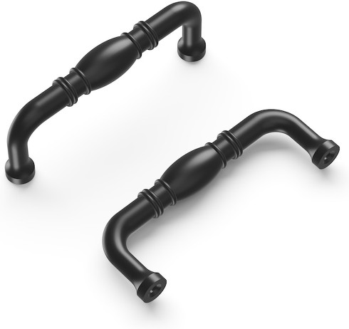Williamsburg 3-in , 76mm Center to Center Black Nickel Vibed Arch Handle Drawer Pulls 10 -Pack
