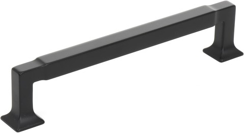 Mave 5-1/16-in , 128mm Center to Center Matte Black Rectangular Bar Drawer Pull 6 -Pack
