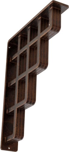 Diane 10-in x 2-in x 12-in Antique copper Wrought iron Mounting bracket