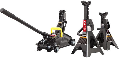 Black 2-Ton Steel Hydraulic Jack kit