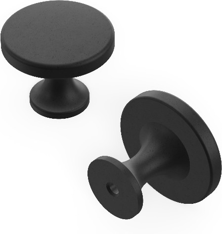 Forge 1-3/8-in Black Iron Round Farmhouse Cabinet Knob