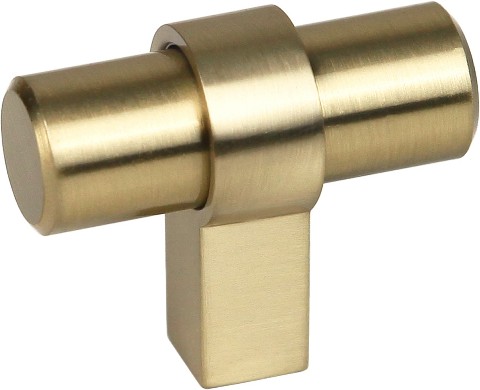 Emery 1-3/4-in Satin Gold Cylindrical Contemporary Cabinet Knob 5 -Pack
