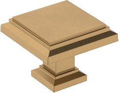 Appoint 1-1/4-in Champagne Bronze Square Traditional Cabinet Knob
