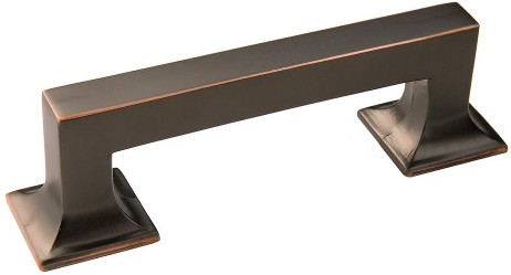 Studio 3-in , 76mm Center to Center Oil-Rubbed Bronze Highlighted Rectangular Handle Drawer Pull