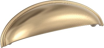 Ravino 3-in , 76mm Center to Center Champagne Bronze Oval Cup Drawer Pulls