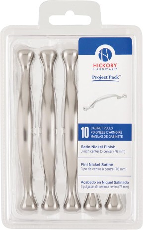 Conquest 3-in , 76mm Center to Center Satin Nickel Arch Handle Drawer Pulls 10 -Pack