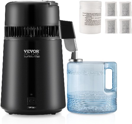 750 W 6.3 Gal/D Water Distiller Black 1 -Cup Electric kettle