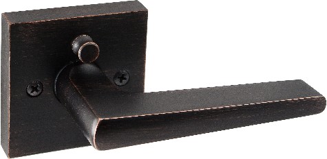 Ridgecrest Modern Basel-Square Vintage Bronze Interior or Bed/Bath Privacy Door Handle