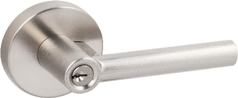 Ridgecrest Modern Marin Satin Nickel Interior/Exterior Keyed Entry Door Handle
