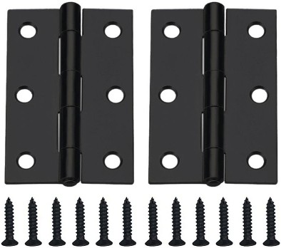 3-in H Matte Black Mortise Interior/Exterior Door Hinge 2 -Pack