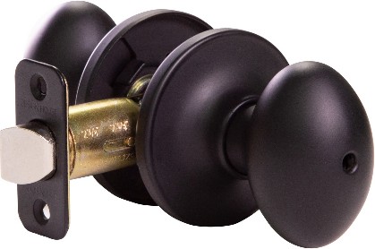 Egg Matte Black Interior Bed/Bath Privacy Door Knob