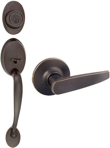 Coventry Oil Rubbed Bronze Exterior Keyed Entry Door Handleset