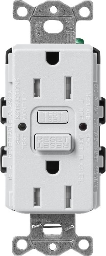 Claro 15 -Amp 120-volt Tamper Resistant GFCI Residential Decorator Outlet Receptacles , Mist