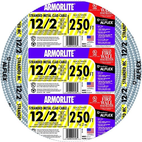 Armorlite 250-ft 12 / 2 Stranded Aluminum MC (Metal Clad) Cable