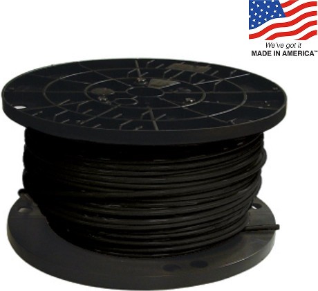 SIMpull 500-ft 8 -AWG Black Stranded Copper THHN wire ( By-the-roll )